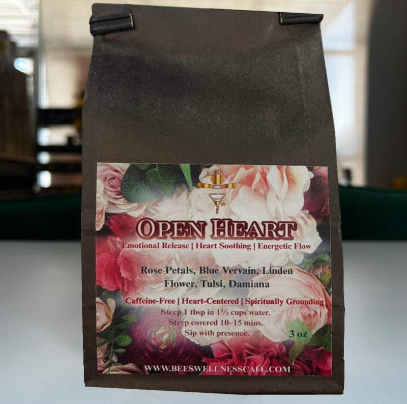 Bees Wellness Cafe Open Heart Loose Tea Menu